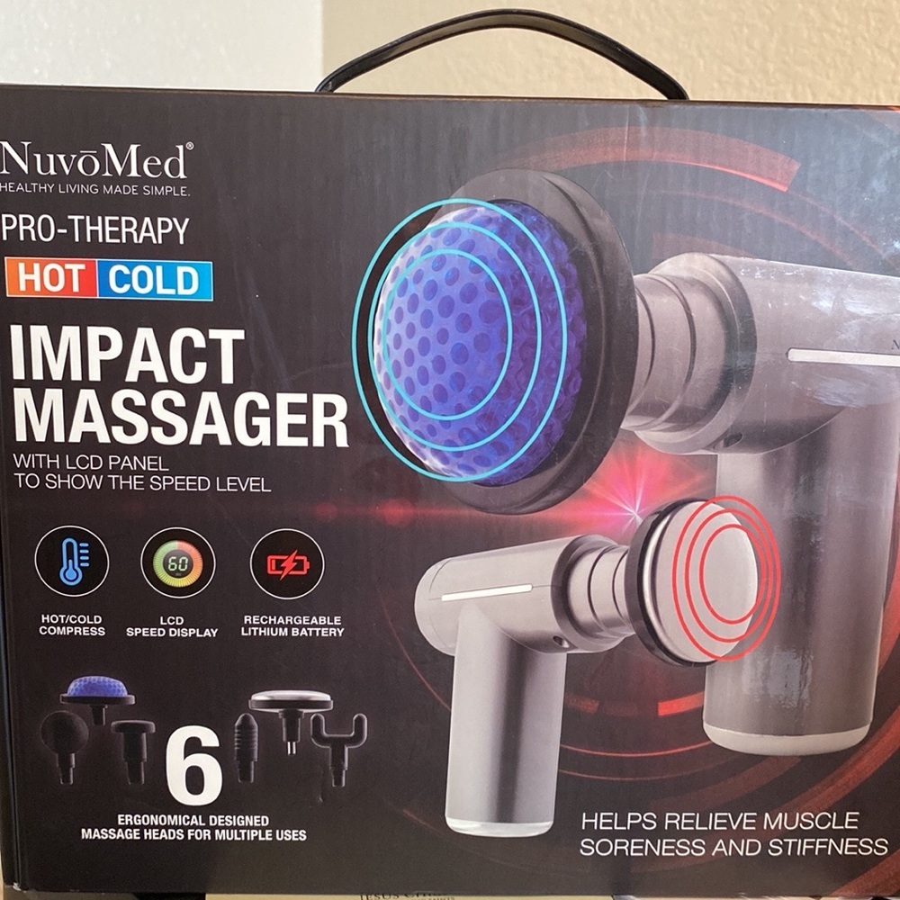 NIB NuvoMed Hot Cold Massager Hand Held